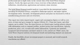 Global Solid Waste Disposal Market Research Report 2016