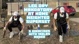 Easy weighted superset to grow strong massive Legs at home let&rsquo;s make leg day Mandatory #fitness