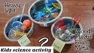 PLAY | Float Vs Sink |  Kids Science experiments | Fine motor skill