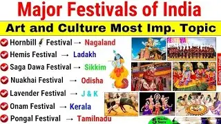 🔥Major festivals of India 🔥 (Art and culture)🔥 Most important topic🔥 By- Sk Sir 