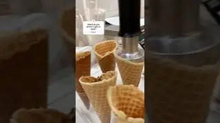 Making Waffle Cones #wafflecones  #icecreamcones  #waffleconemaking