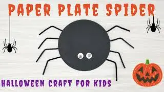 How to Make a Fun Halloween Paper Plate Spider Craft | DIY Halloween Craft Idea