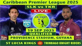 🔴LIVE CPL | live TKR vs SLK Qualifier 2 | live Trinbago Knight Riders vs Saint Lucia Kings live