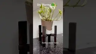 DIY Planter Stand from Jenga Blocks♻️#creativeplanters #reuseidea