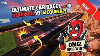 Ultimate Car Race! Deadpool vs McQueen! 😱🏁