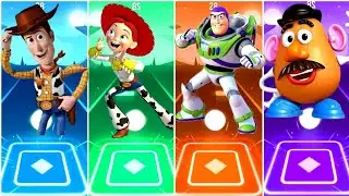 TOY STORY 🆚 WOODY 🆚 JESSY 🆚 BUZZ LIGHTYEAR 🆚 POTATO 🆚 TILES HOP EDM RUSH,🎶Who Is Best 🔮🎵🎵