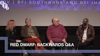 Red Dwarf writer Rob Grant, exec producer Paul Jackson and director Ed Bye on the Backwards episode