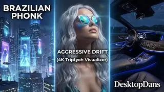 BRAZILIAN PHONK - AGGRESSIVE DRIFT (4K Triptych Visualizer)