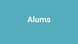 'Alums' Meaning and Pronunciation