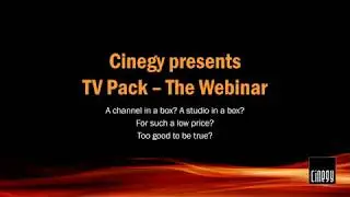 Cinegy Webinar: Studio in a Box
