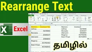 Rearrange Data into Correct Columns Using Shortcut Keys in Excel | Easy Excel Tutorial in Tamil 