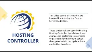 How to update Control Server Credentials in Hosting Controller Panel