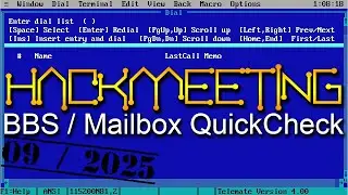 BBS QuickCheck The Hackmeeting BBS