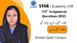 347 Assignment Question Paper | Allama Iqbal Open University Spring Semester 2025