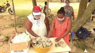 OFRANEH, ORGANIZACI&Oacute;N DE  FRATERNIDAD NEGRA DE HONDURAS APORTANDO CON GEL DE MANO EN TRUJILLO