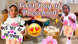HER FIRST DAY OF PRESCHOOL!!