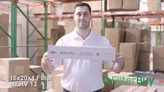 FilterBuy 16x20x4 MERV 13 Pleated AC Furnace Air Filter
