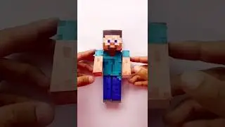 How to Make Steve with Cardboard?#tutorial #minecraft #steve #shorts #ytshorts