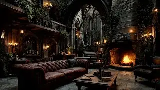 Calm Night Rain & Fireplace Ambience | White Noise Sounds for Deep Healing Sleep