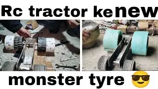 Rc tractor ke new monster tyre 😎खतरनाक लुक...... #video #trending #automobile #viral #video 