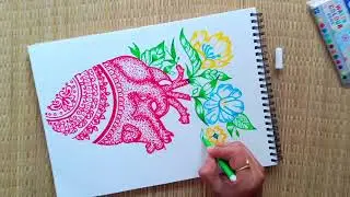 Draw Human Heart Using Stipple and Mandala Art|Human Heart Sketch With Mandala and Stippling Art 