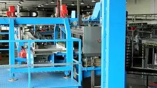 Profipack Palettierer mit Jalousiekopf f&uuml;r PET Weichpackungen und Kartons