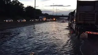 Interstate 90 flooding in Cleveland