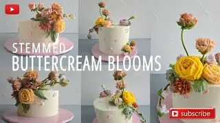 How to pipe buttercream florals on edible stems - elevate your arrangements