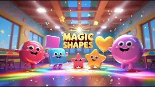 Magic Shapes Song 🔺🟢⭐ | Fun Shapes Learning Song for Kids | Nursery Rhymes & Baby Songs