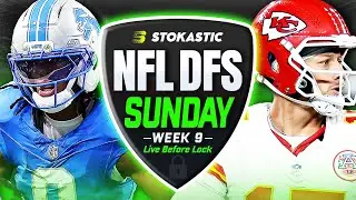 NFL DFS Live Before Lock | Week 9 NFL DFS Picks for DraftKings & FanDuel