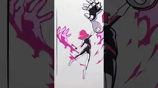 Line Enhancement Sara #animation #comics #cartoon #shorts
