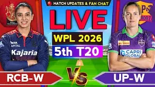 🔴LIVE - Rcb Womens vs Up Womens Wpl 5th Match | Cricket Live Score & Commentary | UP W vs Rcb W Live