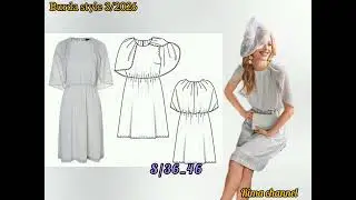 Burda Style 3/2026,full preview and complete line drawing 
