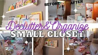 *NEW* SMALL CLOSET ORGANIZATION 2022 // DECLUTTER AND ORGANIZE WITH ME // KIDS BEDROOM ORGANIZATION