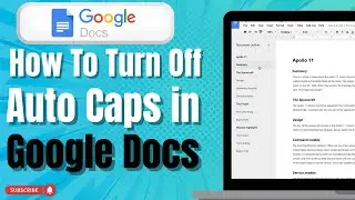 How To Turn Off Auto Caps in Google Docs