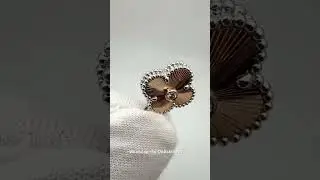 Custom Made Van Cleef Arpels Vintage Alhambra Guilloche Necklace 18K White Gold And Rose Gold