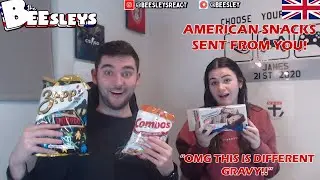 British Couple Try American Snacks!