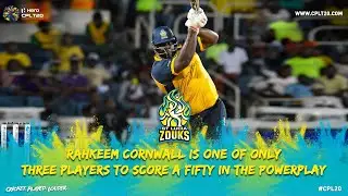 RAHKEEM CORNWALL FIFTY | #CPL20 #RahkeemCornwall #StLuciaZouks #SLZInFocus
