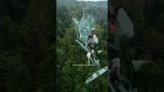 Tragedi Wisata! Jembatan Kaca Runtuh di Tengah Pengunjung  (Simulasi AI) #shorts