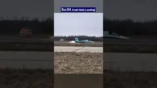 Su 34 Crash Landing! Crew Prepares for Emergency Exit!