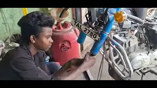 TVS Suzuki AX 100R Fork Repair Work, 1988 Make
