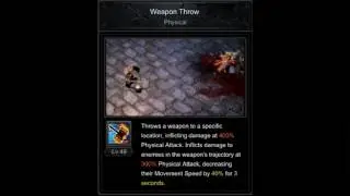 Mu Legend Dark Lord Command Skill: Weapon Throw