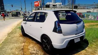 Renault Sandero GT Line - GTA 5 | NVE | POV Drive | Racing wheel gameplay