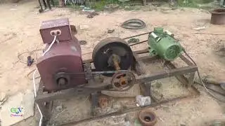 Free Energy Generator 220v, Using 10kw Alternator, 3 hp Motor and 2 Flywheels, Part 2.