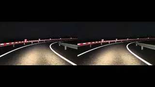 Road animation in 3D technology (stereoscopy)