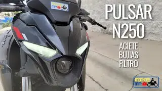 BAJAJ PULSAR N250: CAMBIO DE ACEITE, BUJIAS Y FILTRO (ADIOS GARANTÍA) MIKE MP