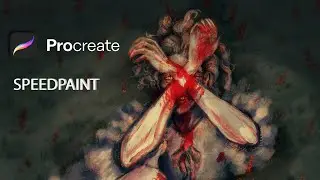 Horror art in Procreate Speedpaint