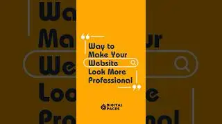 How to make your website look more professional? #howtomakewebsite #websitetips #youtubeshorts