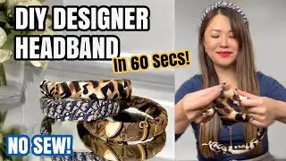 DIY No Sew DESIGNER Headband Tutorial ft. DIOR, LOUIS VUITTON & FENDI #shorts | Mel in Melbourne