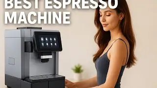 Electric Commercial Coffee Machine | 19 Bar Fully Automatic Espresso Maker with Grinder Milk Frother